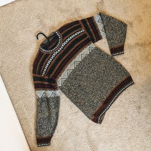 Hand-made Alpaca-Yarn Crewneck Sweater Size S/M